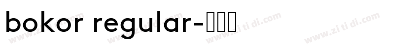bokor regular字体转换